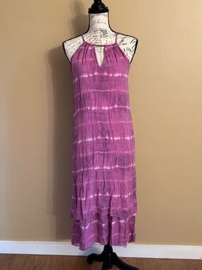 Mlle Gabrielle Tie-Dye Maxi Halter Dress